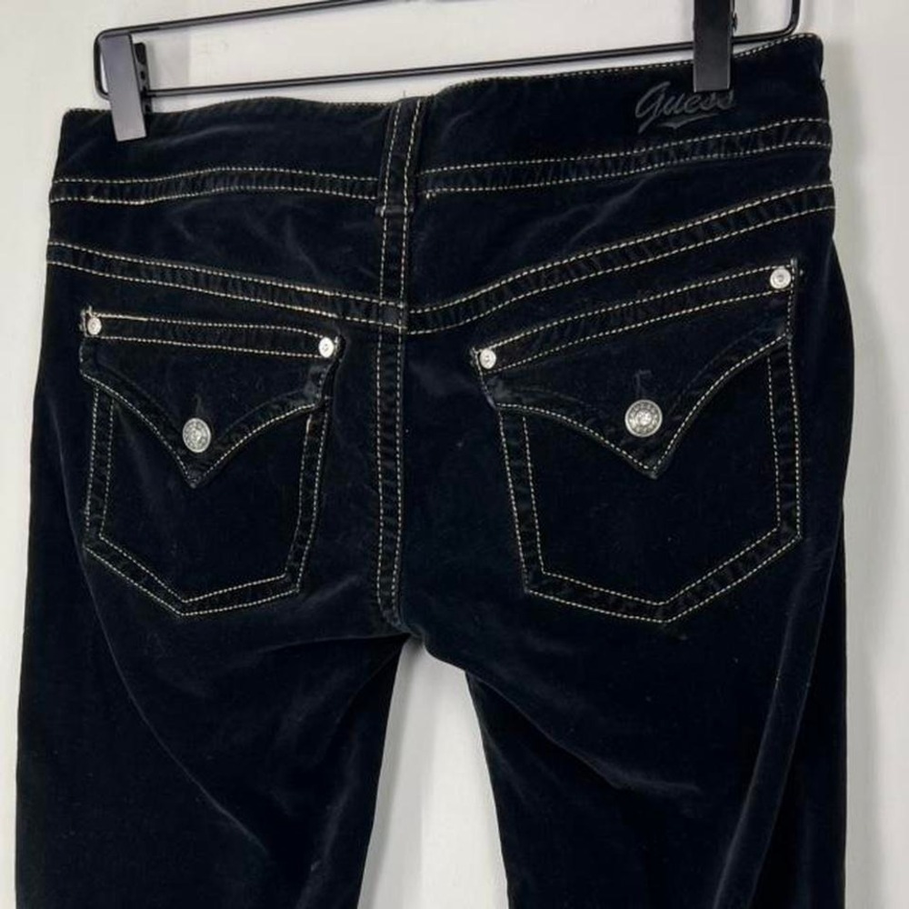 Vintage Y2K Guess Bootcut Jeans Black‎ Stretch Denim Low Rise Dark Wash